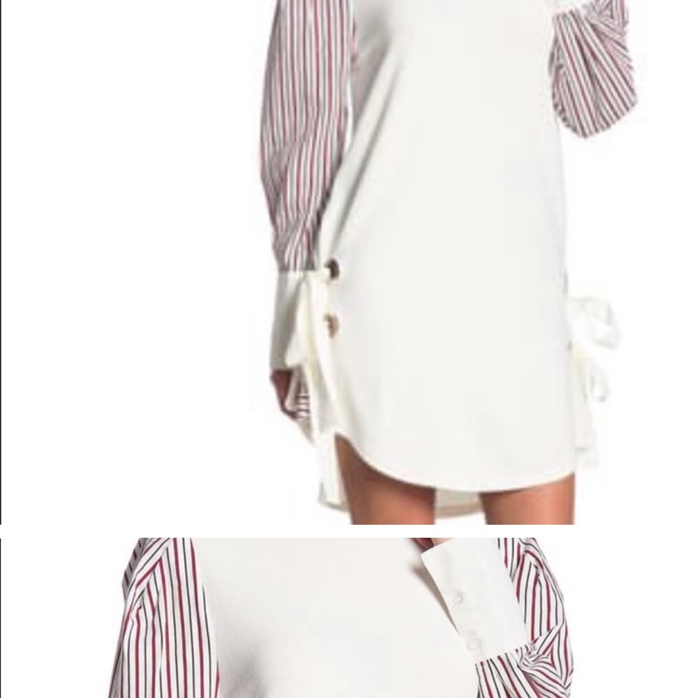 TOV striped shift dress